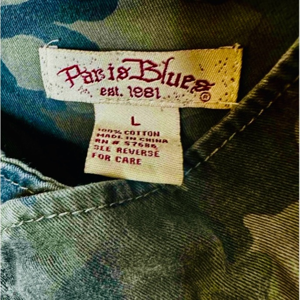 Paris Blues Studded Camo Utility Jacket Women’s Large Army Green - Picture 5 of 7